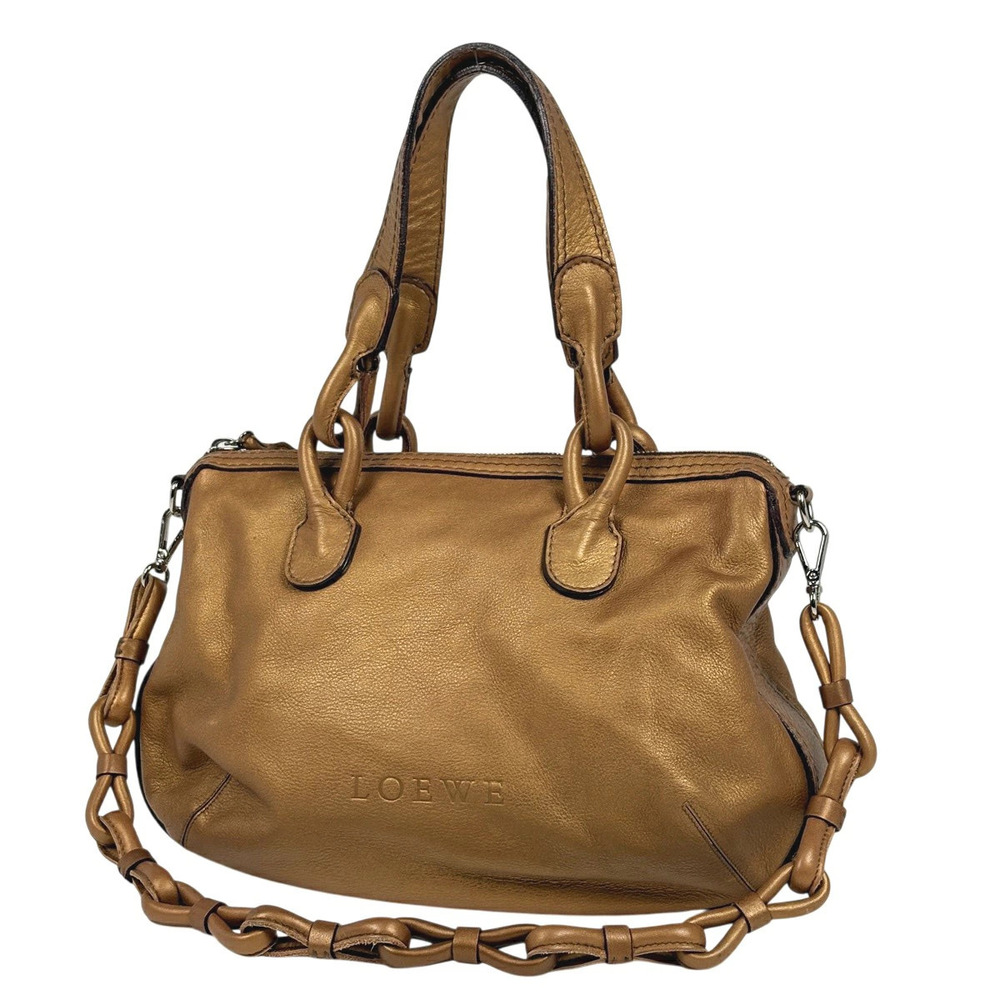 Loewe Fiesta Handbag Leather Bronze Brown